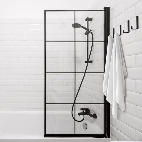 KIBAGA Stylish Bathroom Towel Hooks for Wall Mount Set of 4 - Beautiful, Sturdy & Easy to Install Metal Wall Hangers - Space Saving Matte Black To...
