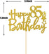 Gold Glitter Happy 85th Birthday Cake Topper - 85 Sign Cake Topper - Cheers to 85 Years Party Supplies - 85th Birthday Party Decoration...