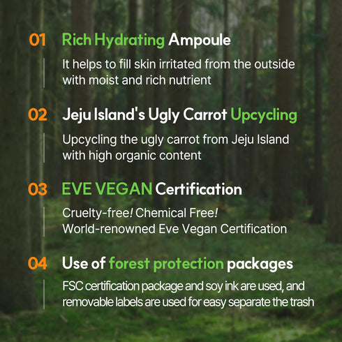 VPROVE Real Carrot Ampoule 30ml 1.01 fl. oz. | Serum | Essence | Moisturizing | Hydrating | Soothing | Korean Skin Care | Skincare...