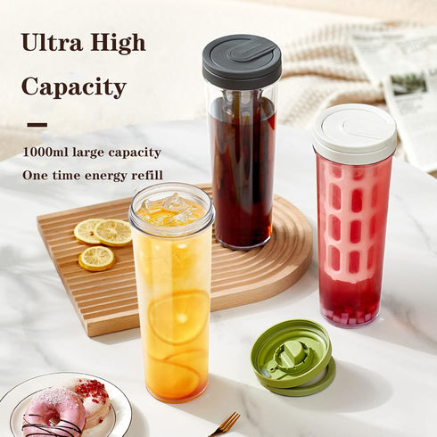 Cold Brew Coffee Maker and Ice Tea Brewer Pitcher, Beverage Cooler Large Capacity Teapot with Mesh Filter 1L(35oz) (Green)...