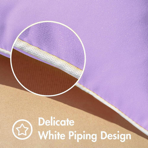 All Smiles Outdoor Waterproof Throw Pillow Covers 16x16 Set of 2 Purple Decorative Patio Tent Bed Sofa Living Room Furniture Sunbrella Cushion Cas...