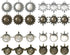 58 PCS Pendant Tray Kit, Seasonsky Pendant Trays Sun, Wing, Cat, Snowflakes with Glass Cabochon Blanks Clear Dome, 10 PCS Pendant Buckle for Photo...