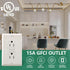 15Amp GFCI Outlet,1pack,125V 60Hz,Tamper-Resistant GFI Receptacle with LED Indicator,Meet UL2018,Ground Fault Protection Outlet for Bedroom,Parlor...