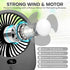 Nezylaf Portable Desk Fan with LED Light, Rechargeable 2000mAh Battery Operated Personal Fan, 180° Tilt Adjustable Small Silent Table Travel Fan, ...