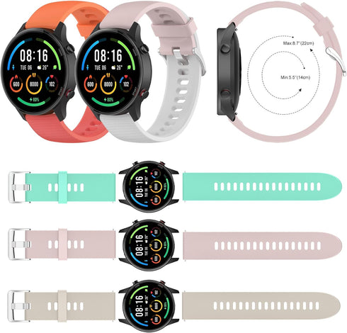 Bands for Xiaomi Mi Smartwatch/Xiaomi Mi Watch Color Sport for Women Men, 10 Pack Soft Silicone Strap Replacement Wristbands Compatible with Xiaom...