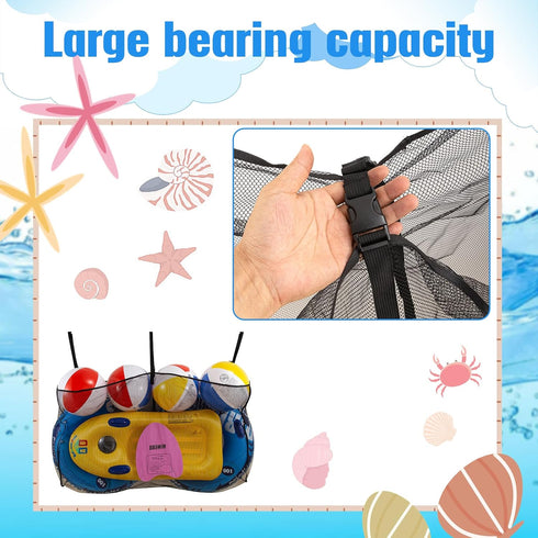 Pool Float Toys Storage Bag,Pool Float Organizer Hanging Mesh Bag for Balls,Floats,Water Inflatable Toy,High Strength Pool Toy Storage Net Bag,Swi...