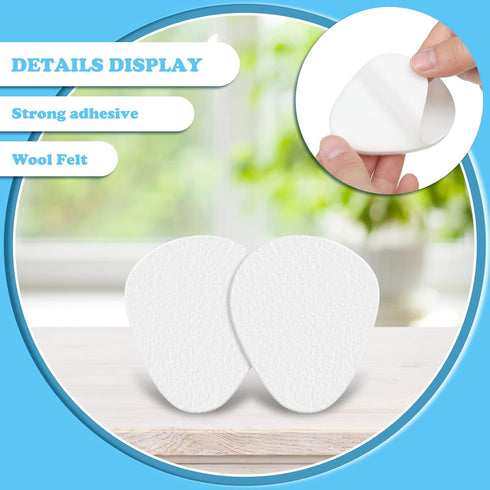 Jiuguva 60 Pack Metatarsal Foot Pads 0.25 Inch Thick Ball of Foot Cushions Adhesive Metatarsal Pads Soft Metatarsal Felt Pads for Women and Men Fo...