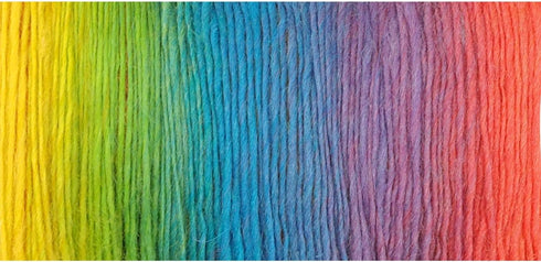 2 Skeins Rainbow Soft Yarn 100% Wool Gradient Multi Color Yarn for Crocheting Knit Total Length 180m×2(196yds×2,50g×2)-11......