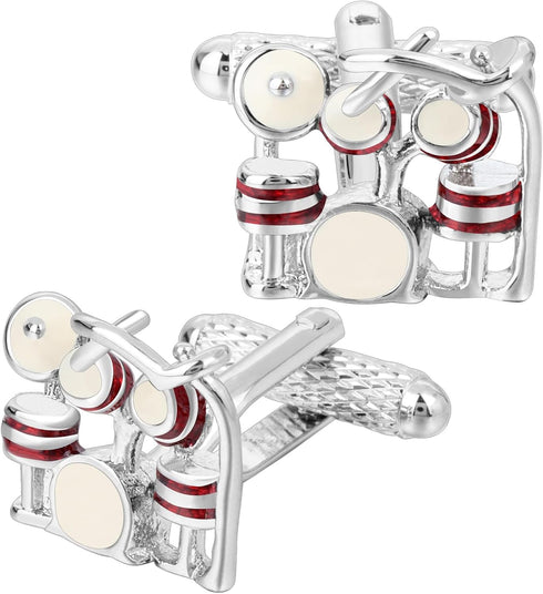 Drum Kit Cufflinks Music Cufflinks For Men With Gift Box...