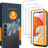 ? 3+3 PACK?Romuto Designed for Samsung Galaxy A14 5G Screen Protector Samsung A14 5G Screen Protector Tempered Glass Film,?EasyInstall Tool?9H, Ul...