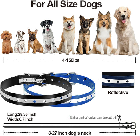 PaiPaitek Shock Collar Replacement Strap for Most of Training Collar, 3/4 Inch Dog Collar Replacement for Wireless Fence and Bark, Adjustable Wate...