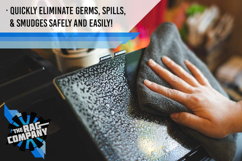 The Rag Company - All-Purpose Microfiber Terry Cleaning Towels - Commercial Grade, Highly Absorbent, Lint-Free, Streak-Free, Kitchens, Bathrooms, ...