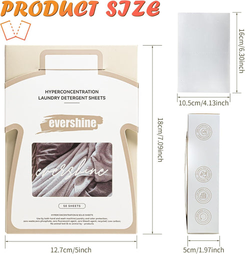 Fresh Linen Scent Laundry Detergent Sheets - Up to 100 Loads,Fragrance-Free, Washes 7-8 Clothes Per Tablet,Suitable For Sensitive Skin...