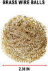 6 Pcs Brass Kitchen Cleaner Scrubbing Scour Copper Scrubber Non-Scratch Dishes Scrubber,Kitchen Steel Wool Easy Scouring Scrubbing Brush,Pot Pan O...