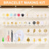 TsMADDTs Bracelet Making Kit, Friendship Bracelet Kit with Clay Beads, Glass Beads, Letter Beads with Golden Pendant and Elastic Strings for DIY C...