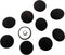 PEPPERLONELY 10PC 30mm Fabric Cloth Covered with Metal Shank Round Buttons, Black...