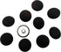 PEPPERLONELY 10PC 30mm Fabric Cloth Covered with Metal Shank Round Buttons, Black...