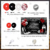 JOYMEMO Red Black and Silver Party Decorations for Women's Birthday Party Supplies - Red Black Silver Balloon Garland Happy Birthday Backdrop High...