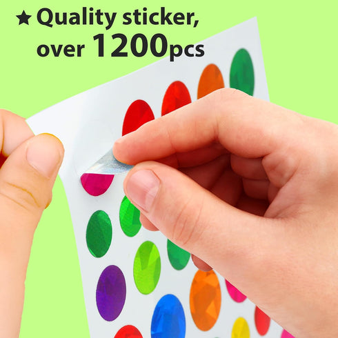 KRAFUN My First Foil Sticker Kit, 8 No Mess Art for Kids, 1200 pieces Animal Craft Kits & Supplies, DIY Gem Sticker Creative Activity, Easter Gift...