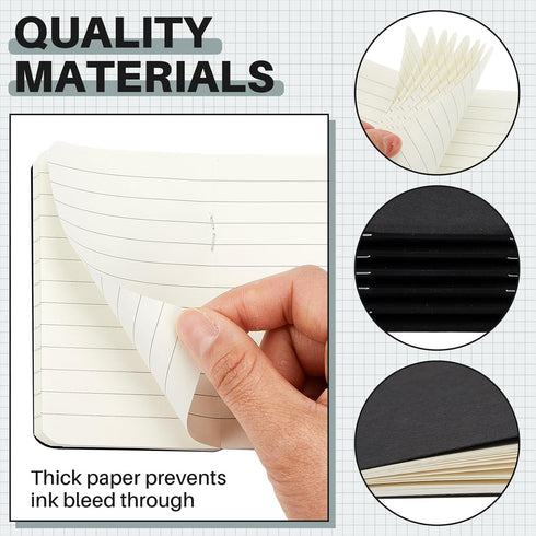 Outus 15 Pcs Pocket Notebook Mini Journal 2.5 x 4 Kraft Paper Mini Notebooks Bulk Softcover Pocket Notepad Memo Diary Subject Notebooks for Studen...