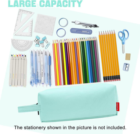 Fmeida Minimalist Pencil Case Large Capacity Pencil Bag with Portable Handle Waterproof Fabric and Zipper Aesthetic and Spacious Pen Organizer for...
