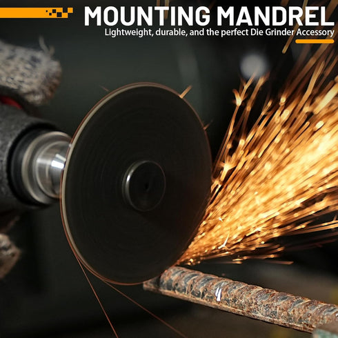 Cut-Off Wheel Mounting Mandrel Holder 3/8" & 1/4" Arbor Hole with 1/4" Shaft Stem for Die Grinder Accessories Drill Rotary Tool(1Pack)...