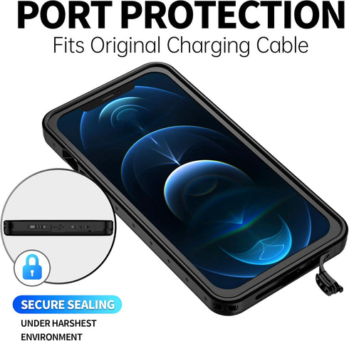 BEASTEK for iPhone 12 Pro Waterproof Case, NRE Series Shockproof Dustproof Underwater IP68 with Built-in Screen Protector Anti-Scratch Protective ...