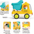 Friction Powered Push and Go Inertia Cars Small Dump Truck with Music Sound and Light Construction Vehicles Toy Trucks 1st Birthday Gifts for Kids...