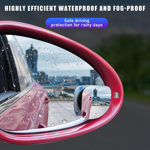 2 PCS Car Blind Spot Mirrors, Frameless HD Glass Convex Rear View Mirror, Wide Angle Blind Spot with Adjustable Stick, Universal Vehicle Exterior ...