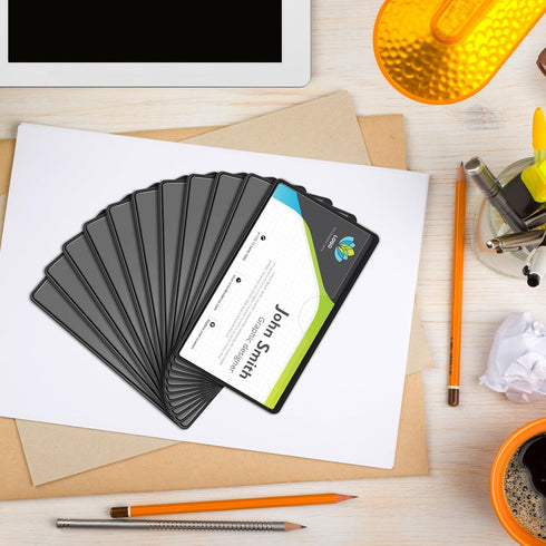 30 Pcs Magnetic Label Holders Clear Business Card Pockets Holders File Cabinet Labels Magnet Labels Bulk Set for Metal Shelf Bin Whiteboard (4 x 2...