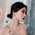 Big Simulated Pearl Long Tassel Drop Earrings for Women Double Sided Front Back Cross Imitation Pearl Dangle Earrings...