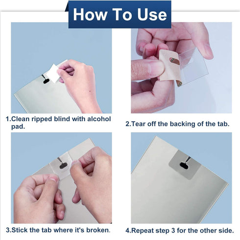 60 Pcs Vertical Blind Repair Tabs, Clear Vertical Blinds Replacement Parts Fixers Kit, Vertical Blinds Replacement Slats...