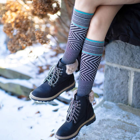 JAVIE 76% Merino Wool Compression Socks 15-20mmHg Seamless Toe for Women & Men...