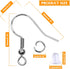 Thrilez Hypoallergenic Earring Hooks, 600Pcs Earring Making Kit with Hypoallergenic Earring Hooks, Jump Rings and Clear Rubber Earring Backs for D...