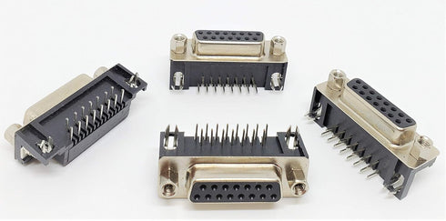 Pc Accessories - Connectors Pro 10-Pack DB15 Female Right Angle PCB Mount Connector, 90 Degree D-Sub DR15 F 10-PK...