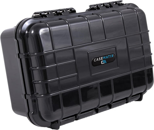 CASEMATIX 8" Waterproof Small Hard Case with Customizable Foam for Portable Electronics, Tools and Accessories - Hard Shell Small Plastic Case wit...