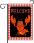 Sunwer Crawfish Garden Flag 12.5×18'' Seafood Boil Welcome Sign Crawfish Boil Party Decoration Outdoor Outside Yard Lawn for Home...