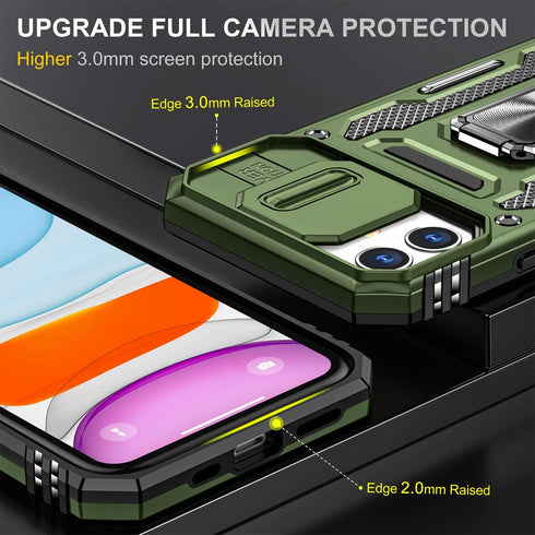 PASNEW for iPhone 11 Case with Lens Protection,360° Rotate Manetic Ring Kickstand Camera Cover Military Full Body Shockproof Shell Protection Case...