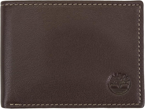Timberland mens Blix Slimfold Leather Wallet, Brown, One Size...