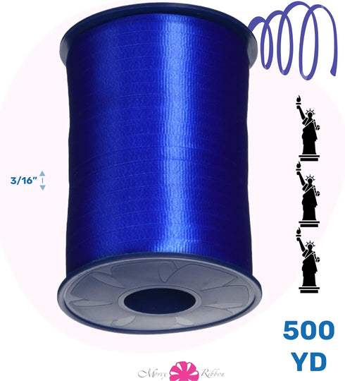 Morex Poly Crimped Curling Ribbon, 3/16-Inch by 500-Yard, Royal Blue (253/5-614)...