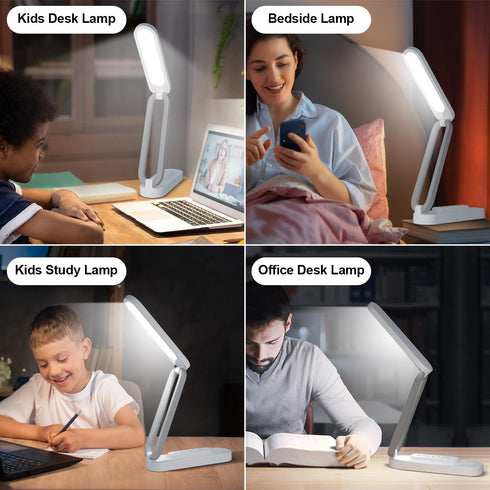 LED Desk Lamp for Office Home & Battery Operated Lamp Rechargeable Lamp Foldable & Portable Light, LED Desk Light Strip, 3 Brightness Dimmable Sma...