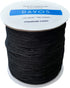 Black Nylon Braided Cord Extra Strong Multi-Use Thread 1.5mm x 175 Yards 160m Jewelry Making String Beading Shamballa Necklaces Bracelets Lift Sha...