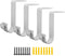 4 Pack Ceiling Curtain Rod Bracket Heavy Duty Single Curtain Rod Holders for 1 Inch Drapery Holder for Living Room Bedroom White...