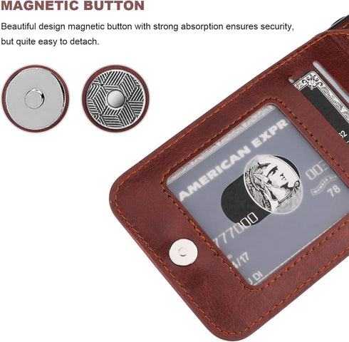 KIHUWEY Compatible with iPhone X/Xs Case Wallet with Credit Card Holder, Premium Leather Magnetic Clasp Kickstand Heavy Duty Protective Cover for ...