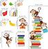 decalmile Monkey Wall Decals Animals Reading Books Wall Stickers Baby Nursery Kids Bedroom Classroom Wall Decor...