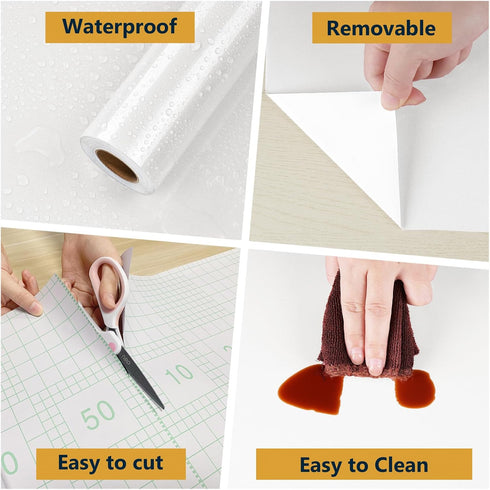 White Countertop Contact Paper Peel and Stick Wallpaper Self Adhesive Shiny Glitter White Removable Wallpaper 15.7"X78.8" White Contact Paper for ...