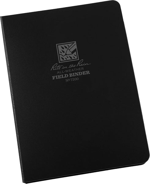 Rite in the Rain All-Weather 1/2" Ring Binder, 5 5/8" x 7 7/8", Black Binder (No. 7200)...