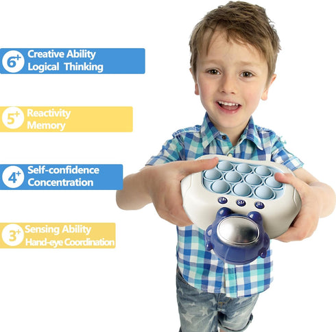 Pop The Target! Handheld Speed Pushing Game Machine: A Fun Multiplayer Game for Family. Fidget Game Toy for 6 7 8 9 10 11 12 Years Old Astronaut...