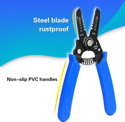 VCELINK Precision Wire Stripper and Cutter with Safety Lock, Wire Stripping Cutting Tool for 10-22 AWG Solid and Stranded Wires...