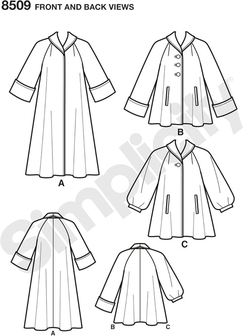 Simplicity Vintage Misses' Vintage Coat or Jacket Pattern, H5 (6-8-10-12-14)...